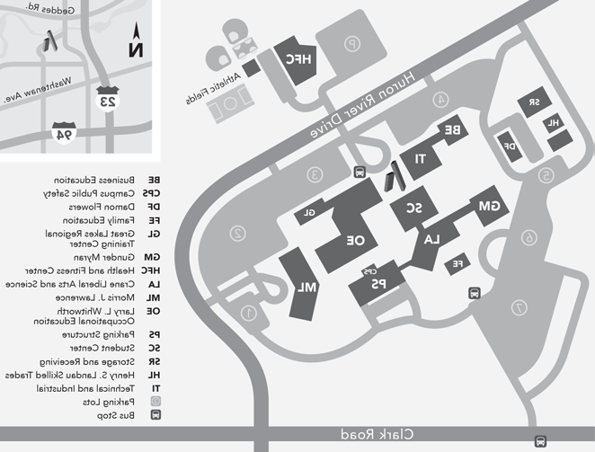 Campus and Parking Map